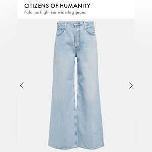 Citizens of Humanity Paloma high-rise wide leg jeans in Moonbeam, Size 26
